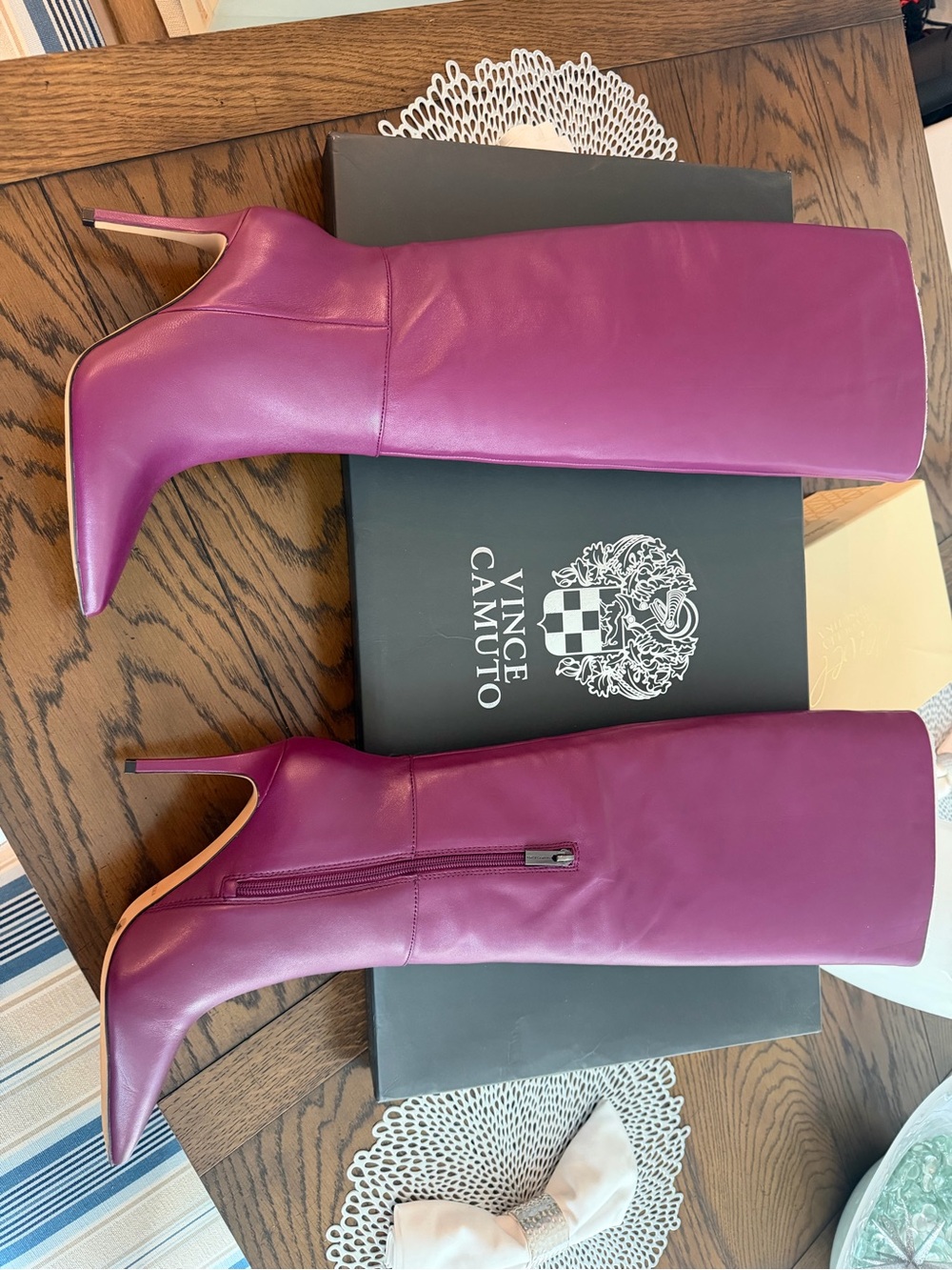 Vince Camuto Magenta Knee-High Stiletto Boots